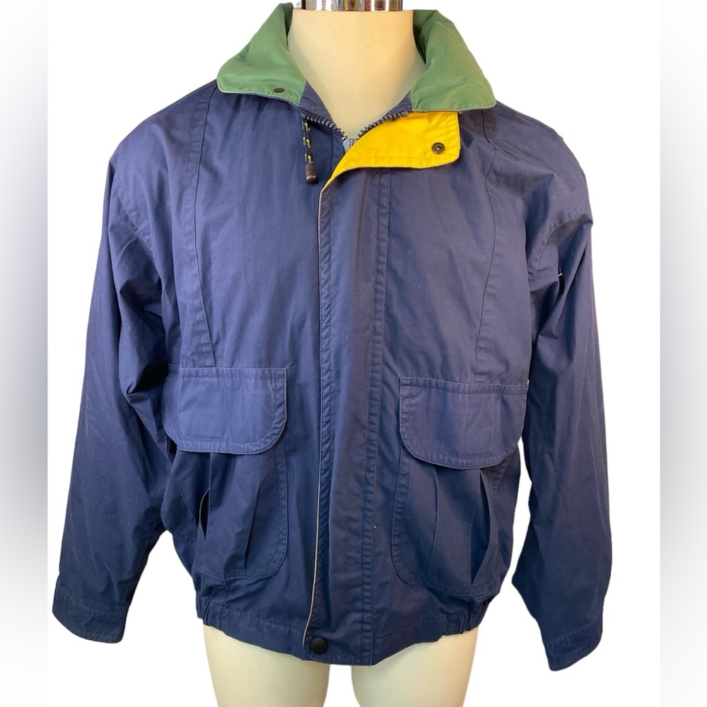 Rainforest Bomber Jacket with Hood, Lined, Front Zipper Men’s Large